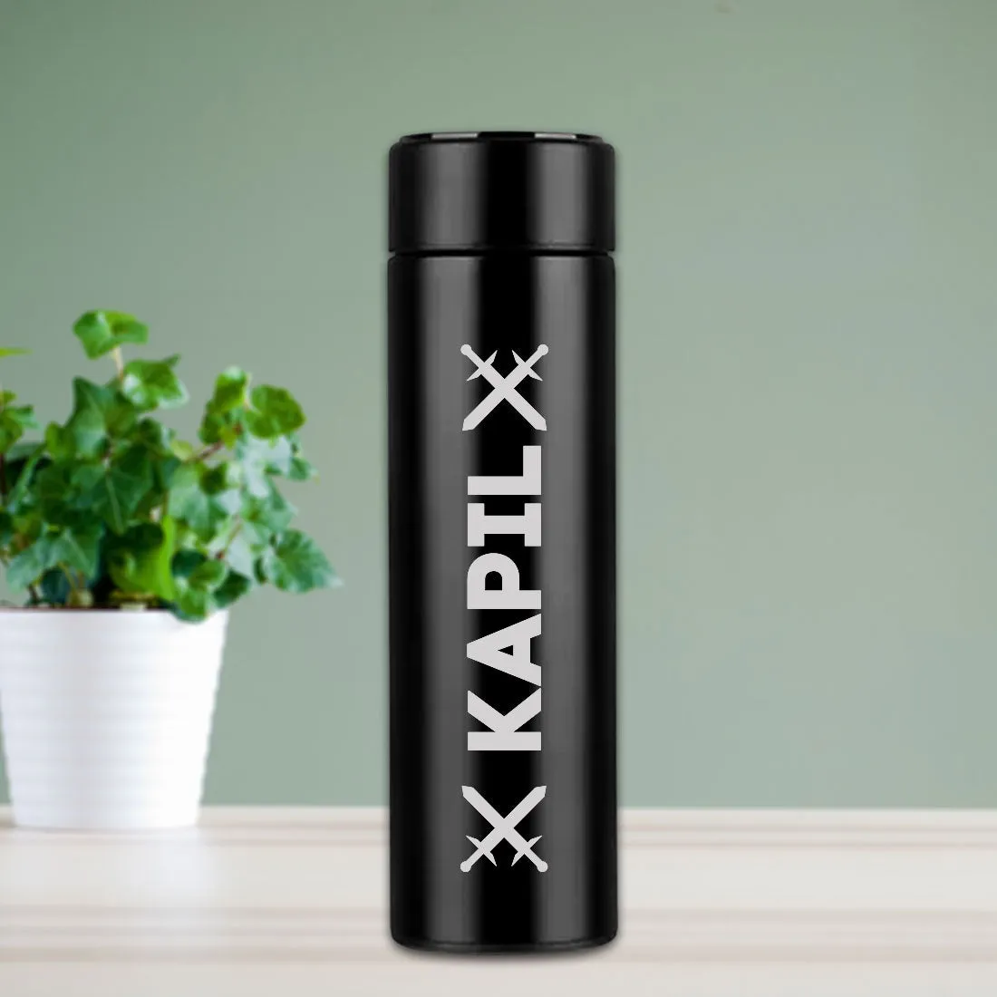 Personalised Thermos Flask for Tea with Temperature Display - Stylish