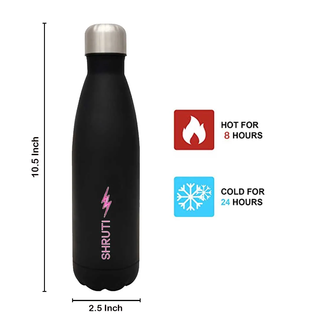 Print Name on Water Bottle - Stainless Steel Water Bottles 500ml