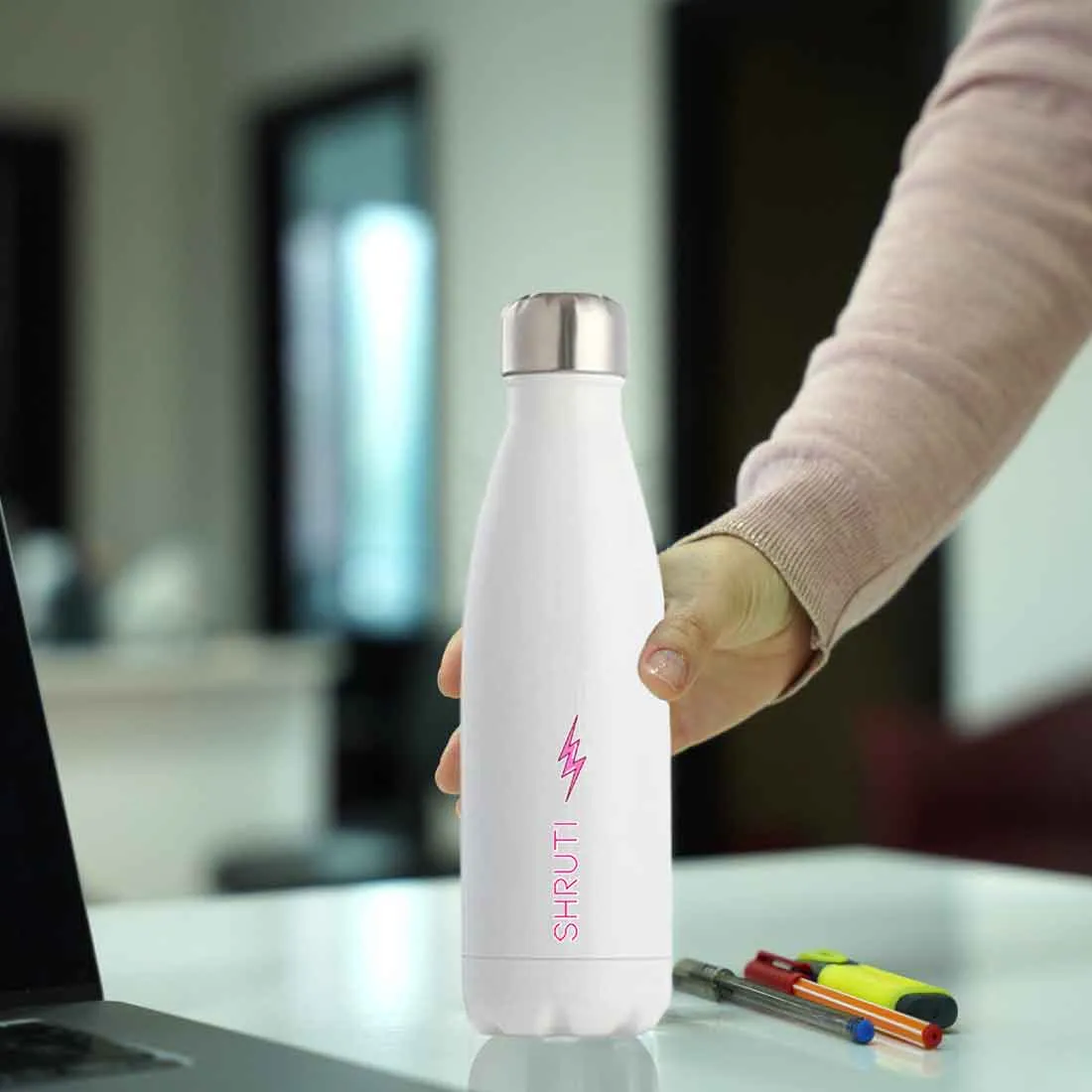 Print Name on Water Bottle - Stainless Steel Water Bottles 500ml