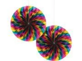 Rainbow Foil Paper Fan