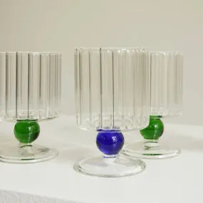 Ripple & Dot Glass Goblet