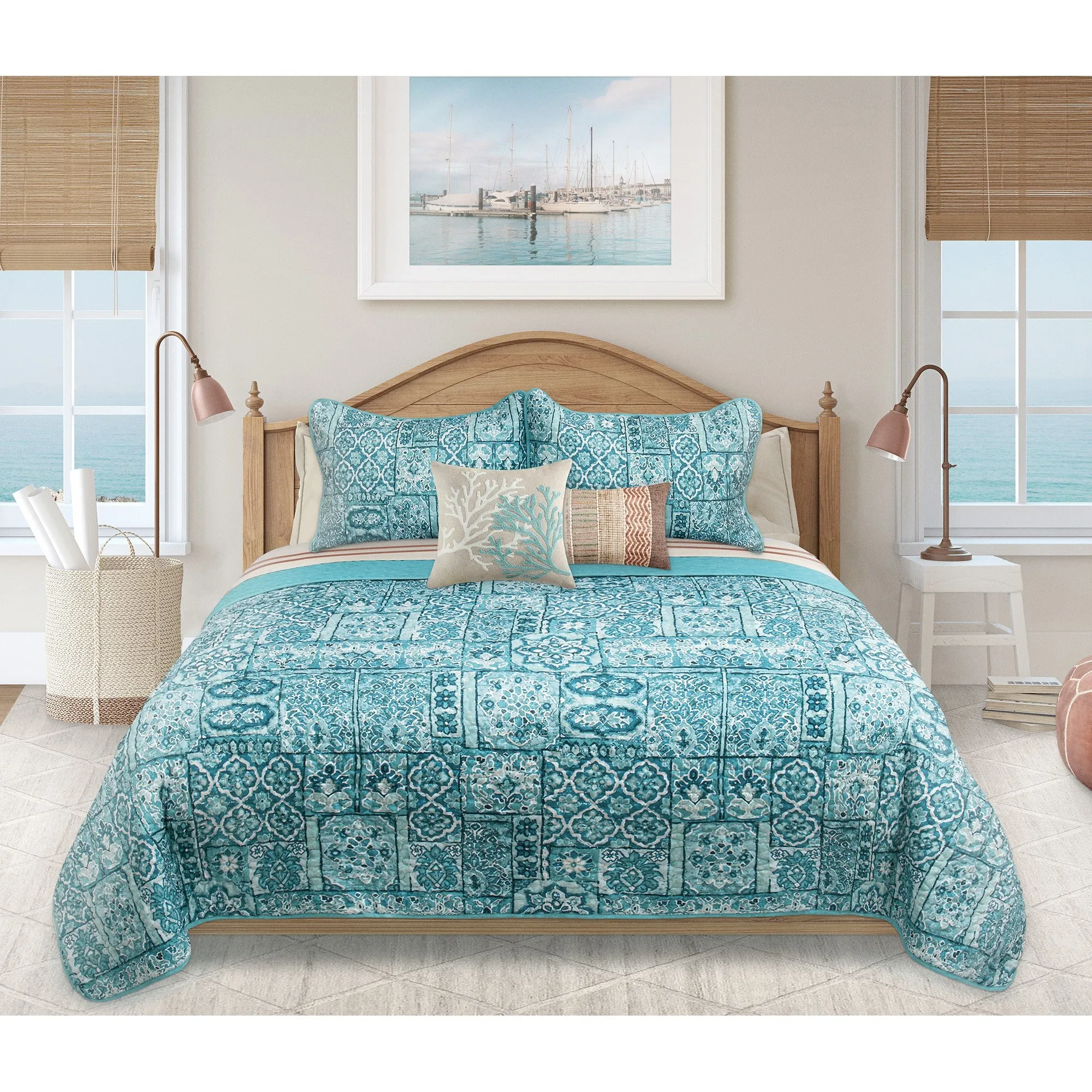 Safdie & Co. Quilt 3PC Set DQ Lisbon