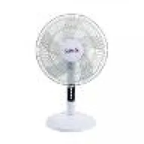 Samix Table Fan 16 3 Speeds 5 Blades White   Black)