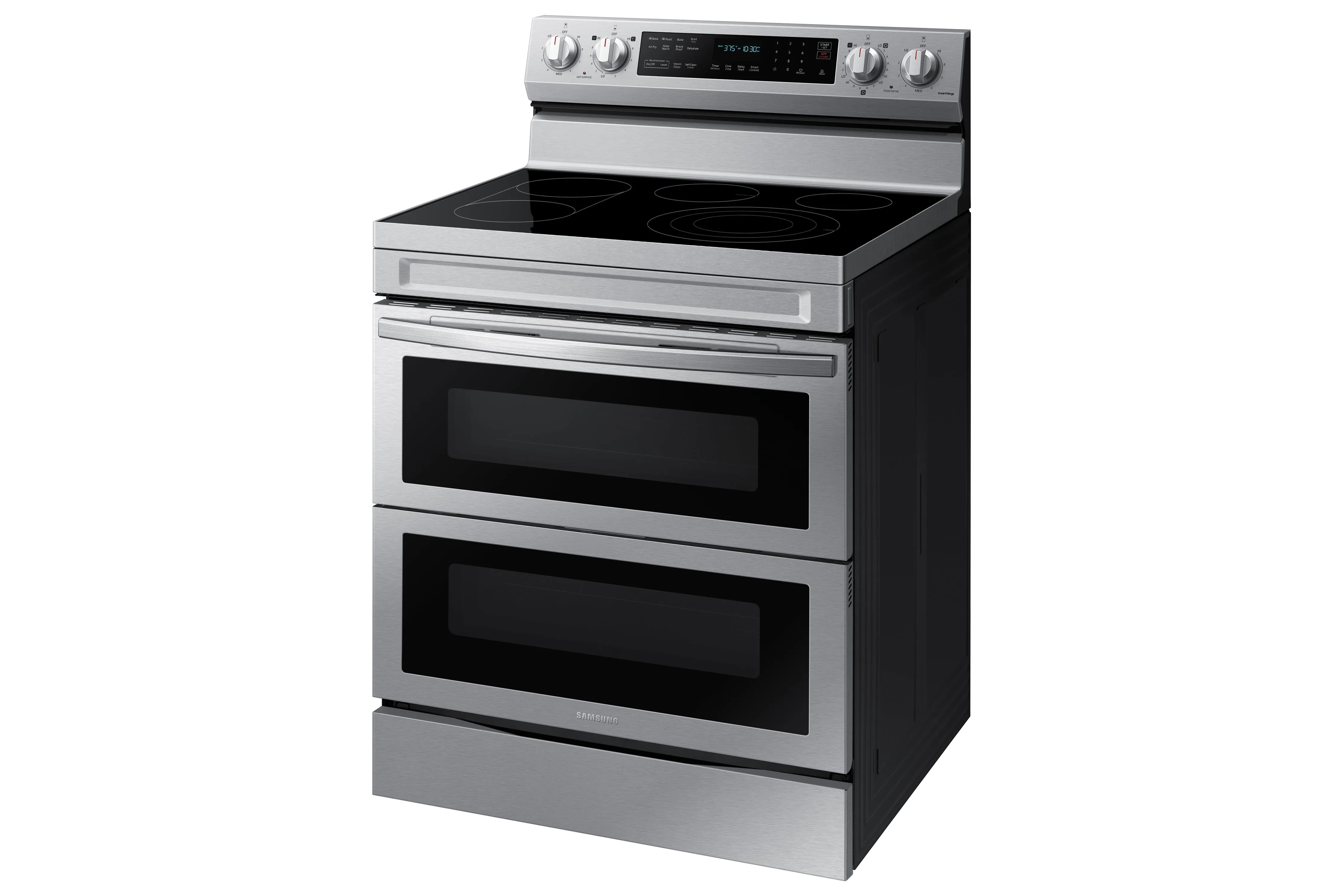 Samsung Stainless Steel 30" Dual Door Electric Freestanding Range with Air Fry (6.3 Cu. Ft.) - NE63A6751SS/AC