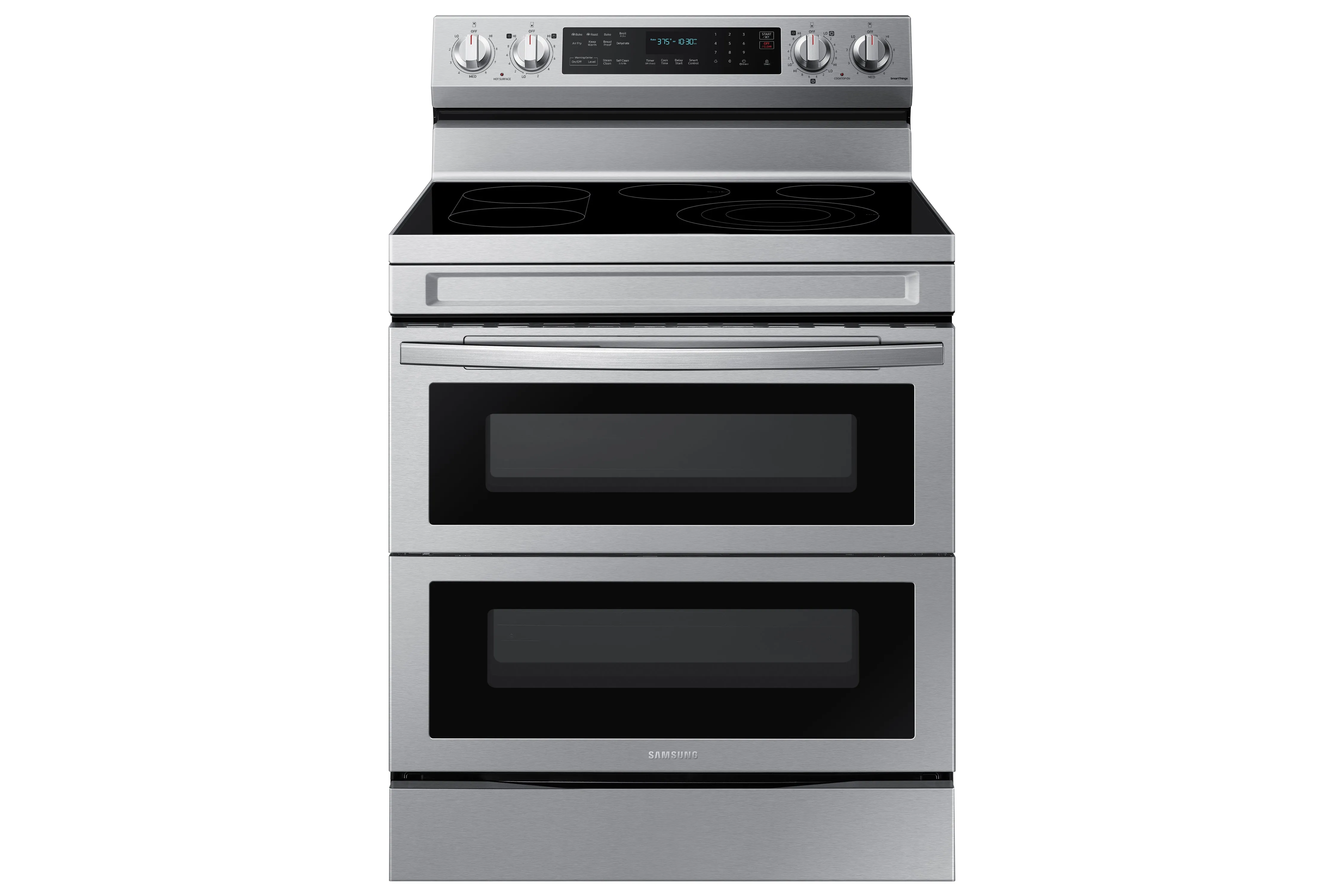 Samsung Stainless Steel 30" Dual Door Electric Freestanding Range with Air Fry (6.3 Cu. Ft.) - NE63A6751SS/AC