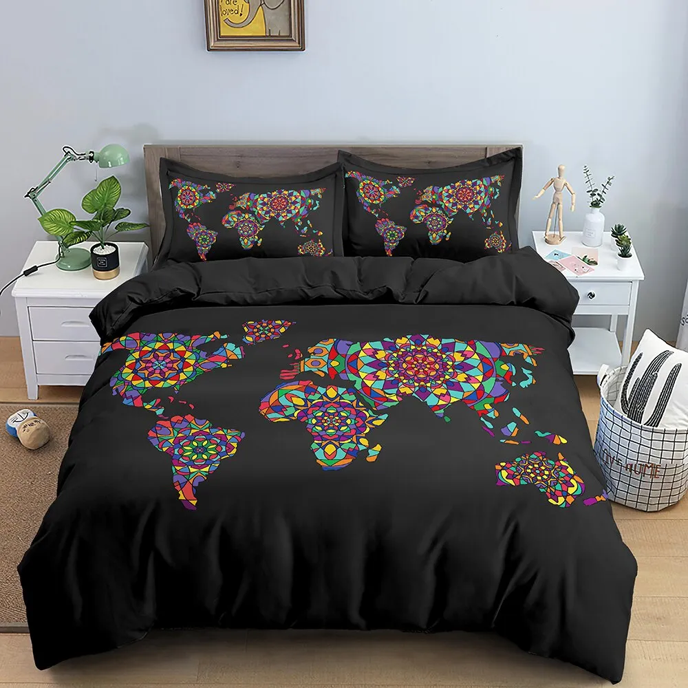 Shop Now for World Map Bedding Set: Quality and Style