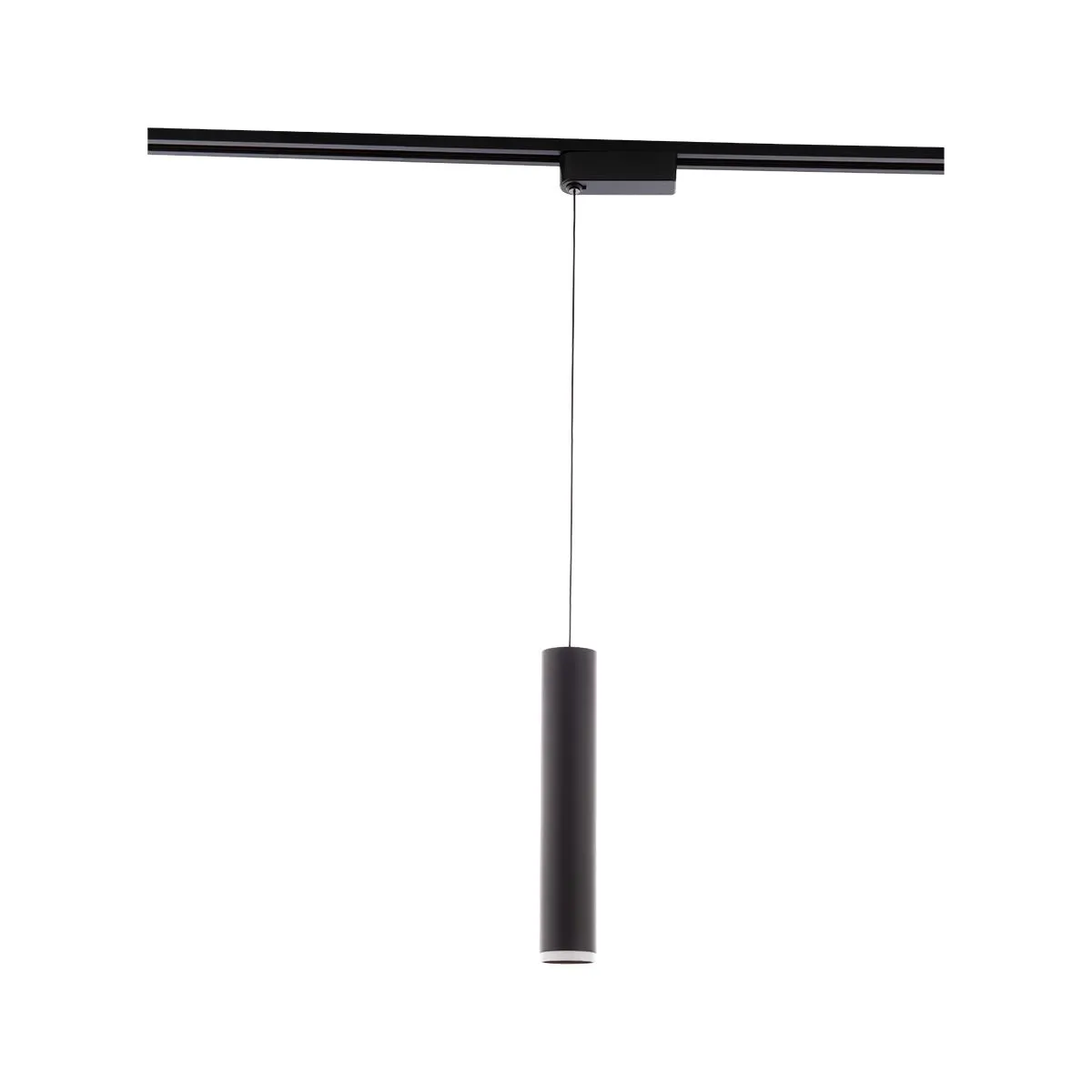 Silo LED Pendant Head 20W 3000K, Halo, Black with White Collar