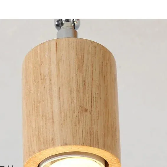 Simple Solid Wood Art Track Spotlight Bathroom Mirror Front Light LED Restaurant Ceiling Light