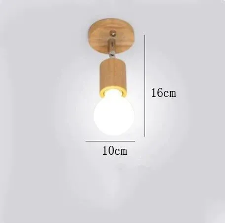 Simple Solid Wood Art Track Spotlight Bathroom Mirror Front Light LED Restaurant Ceiling Light