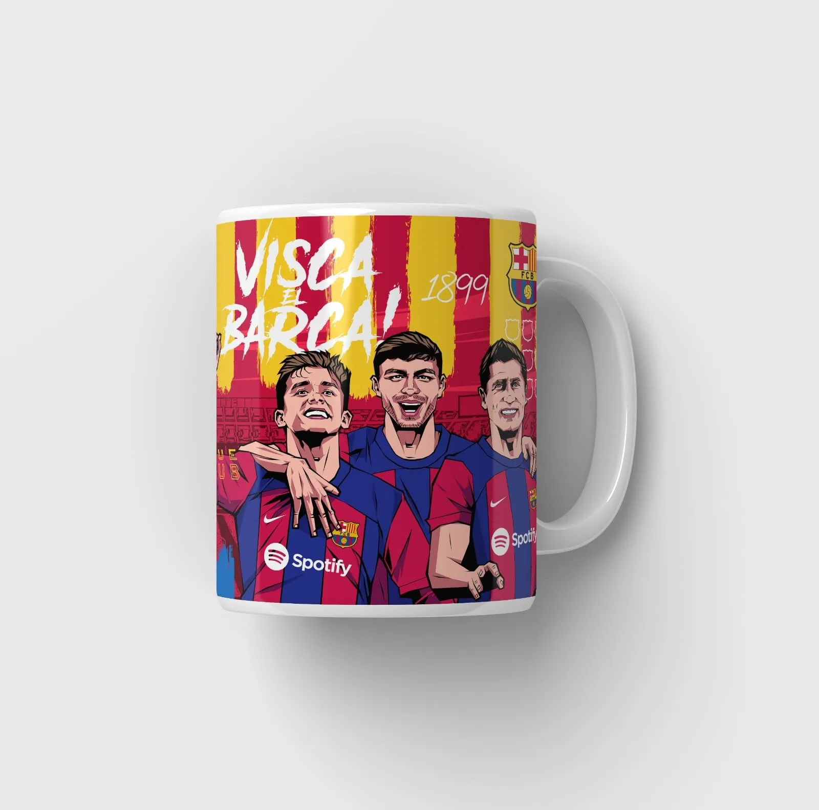 SINCE 7 STORE Barcelona Gift Box Includes: Mug, Double Sided Keychain, Key-TAG - Gift for Barca Fans - The Ultimate Fan Collection