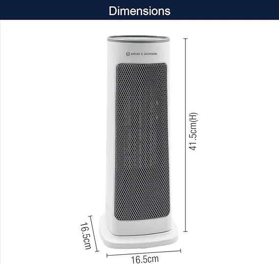 Spear & Jackson Ptc Ceramic Fan Heater