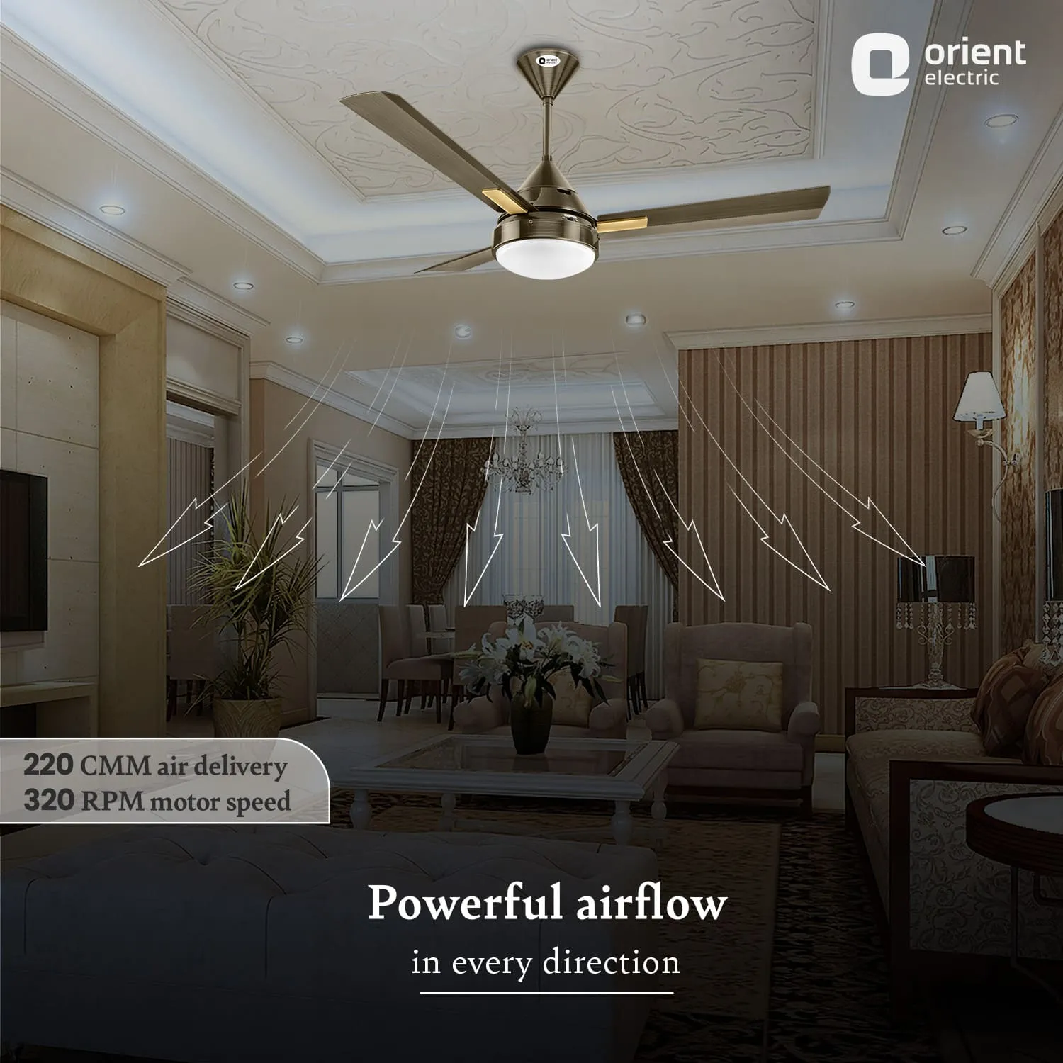 Spectra with Remote & Underlight Ceiling Fan