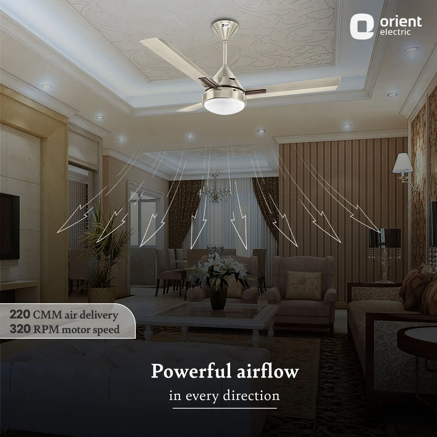 Spectra with Remote & Underlight Ceiling Fan