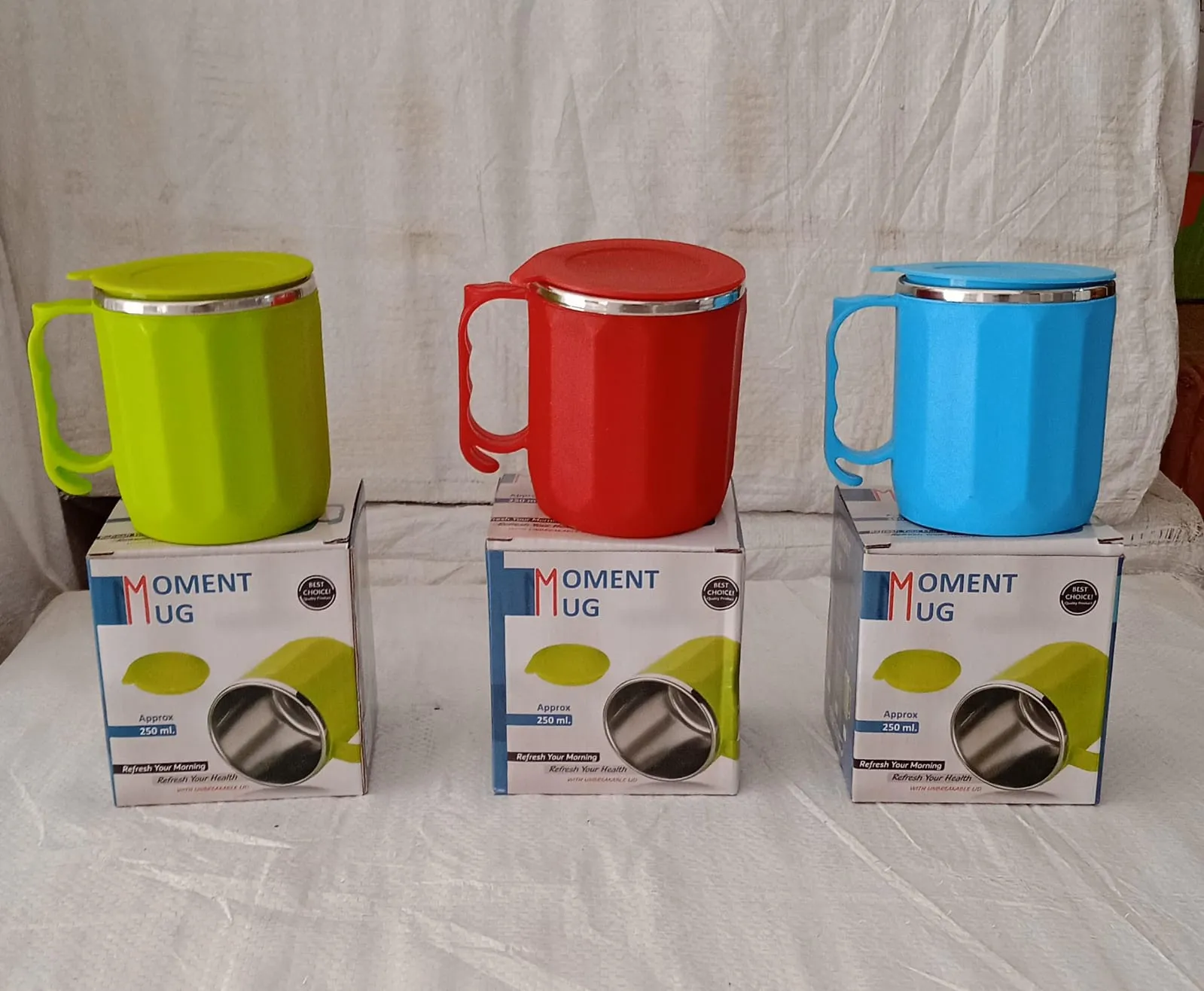 Stainless Steel Lid Cover Hot Coffee/Tea Mug Hot Insulated Double Wall Stainless Steel, Coffee and Milk Cup with Lid - Coffee Cup Approx 250 ML, 300 ML ( 1 Pc Mix Color)