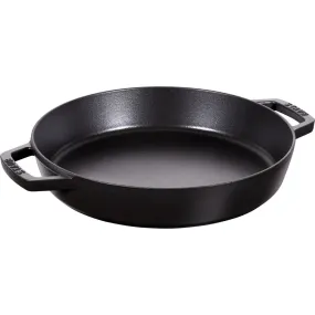 Staub Cast Iron Frying Pan With Two Handles - 34 Cm, Black