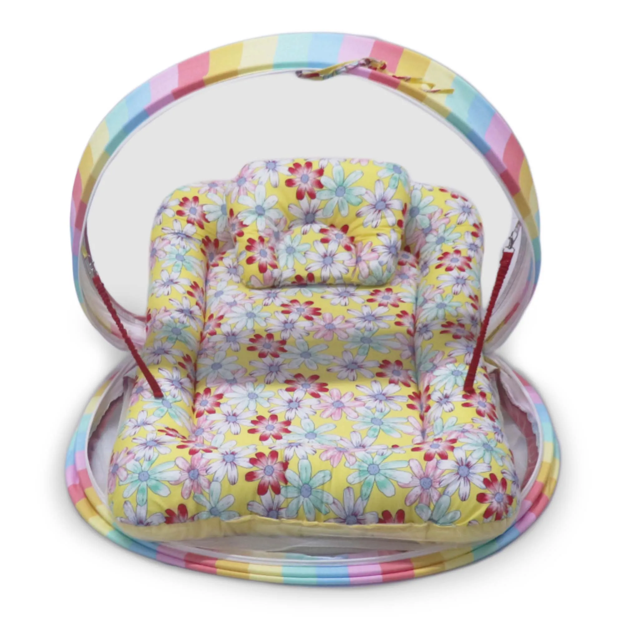 Sunshine Floral -  Kradyl Kroft Bassinet Style Mosquito Net Bedding for Infants