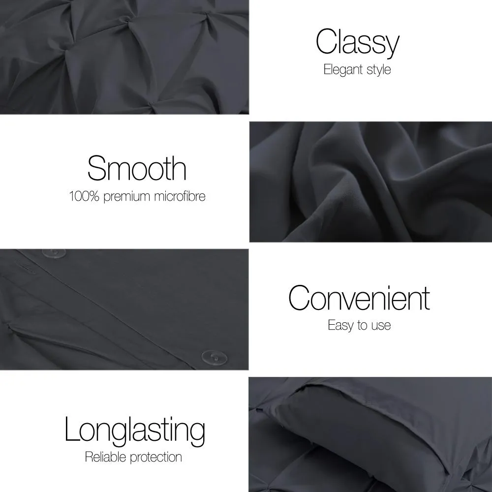 Super King Quilt Cover Set - Black