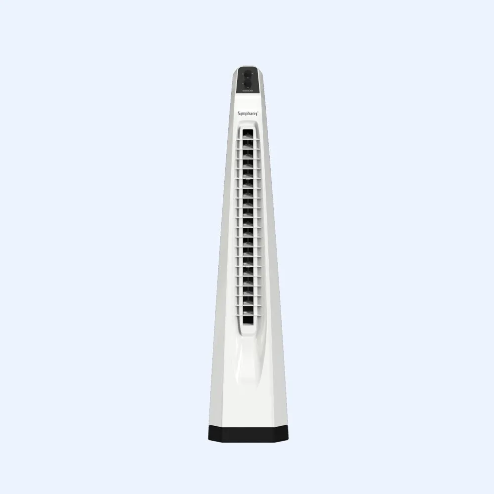 Surround Bladeless Tower Fan with Knob Control White