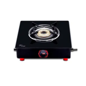 Surya Flame Smart Gas Stove 1 Burner Glass Top | India's First ISI Certifed Black Body PNG Stove | Direct Use For Pipeline Gas - 2 Years Complete Doorstep Warranty(Pack of 2)