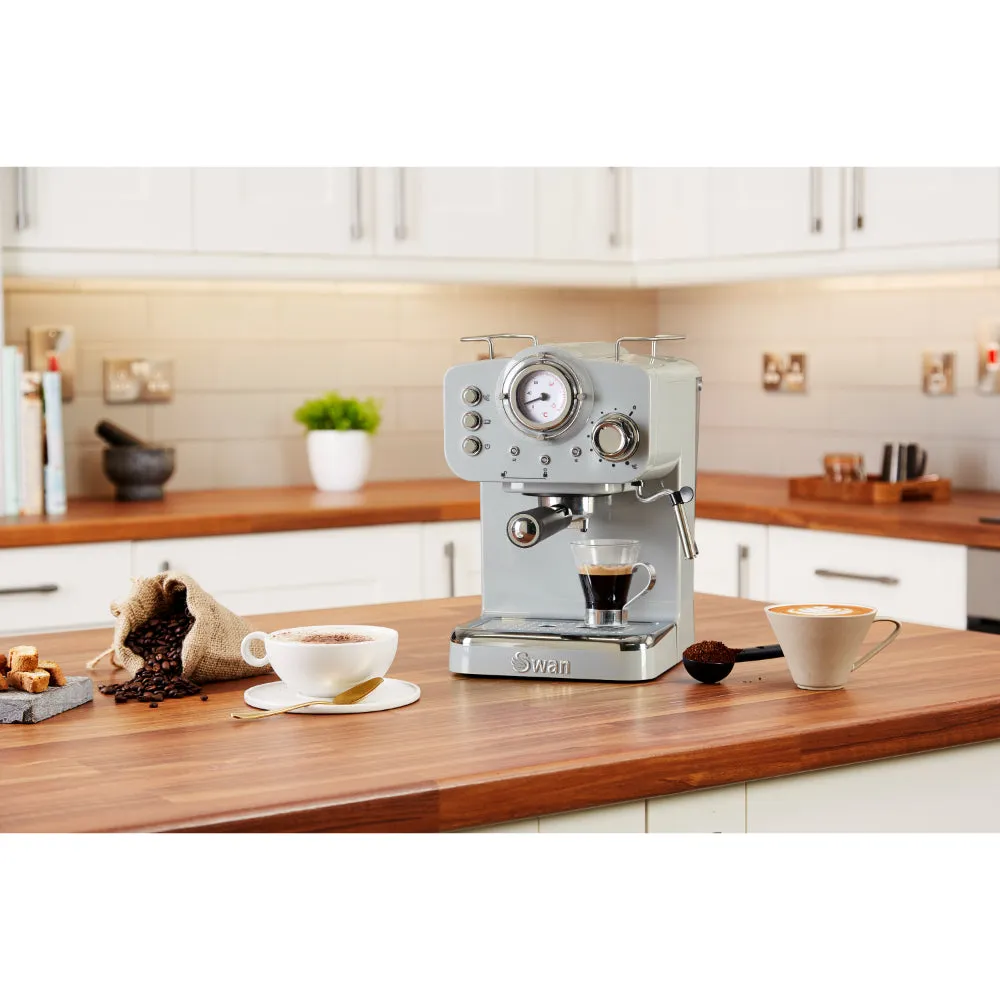 Swan Pump Espresso Coffee Machine  - Light Grey