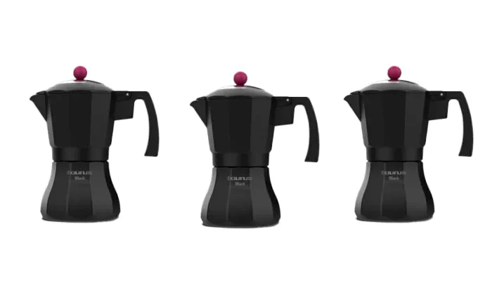 Taurus Coffee Maker Aluminium Black 3 Cup "Black Moments 3"