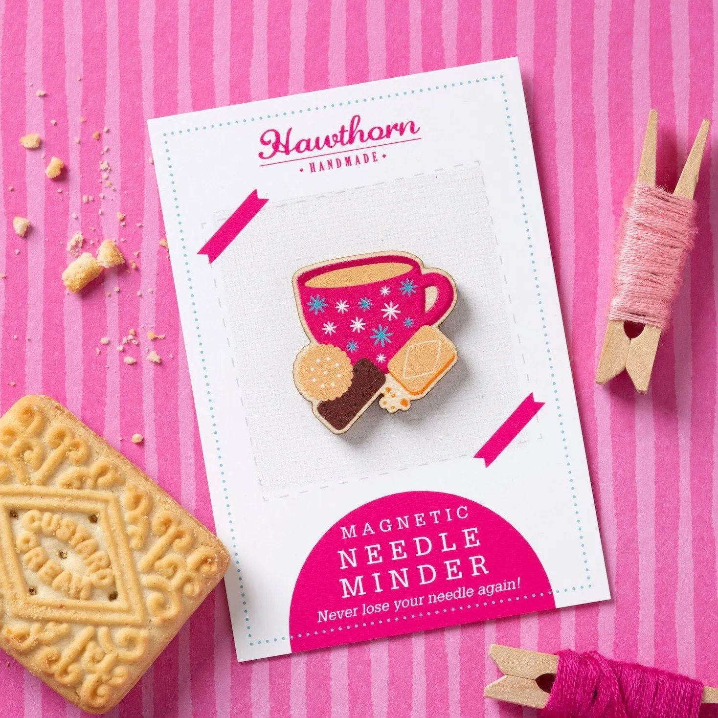 Tea & Biscuits Magnetic Needle Minder