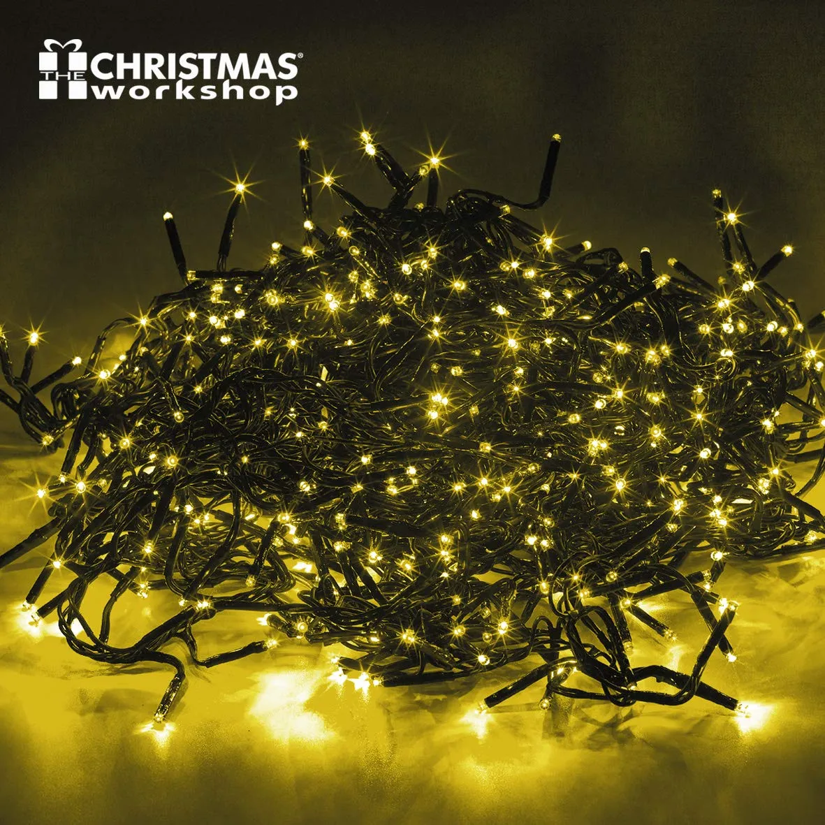 The Christmas Workshop 86340 1000 Warm White LED Chaser Christmas Lights / Indoor or Outdoor Fairy Lights / 69.9 Metres / 8 Light Modes / Great For Christmas, Weddings & Gardens