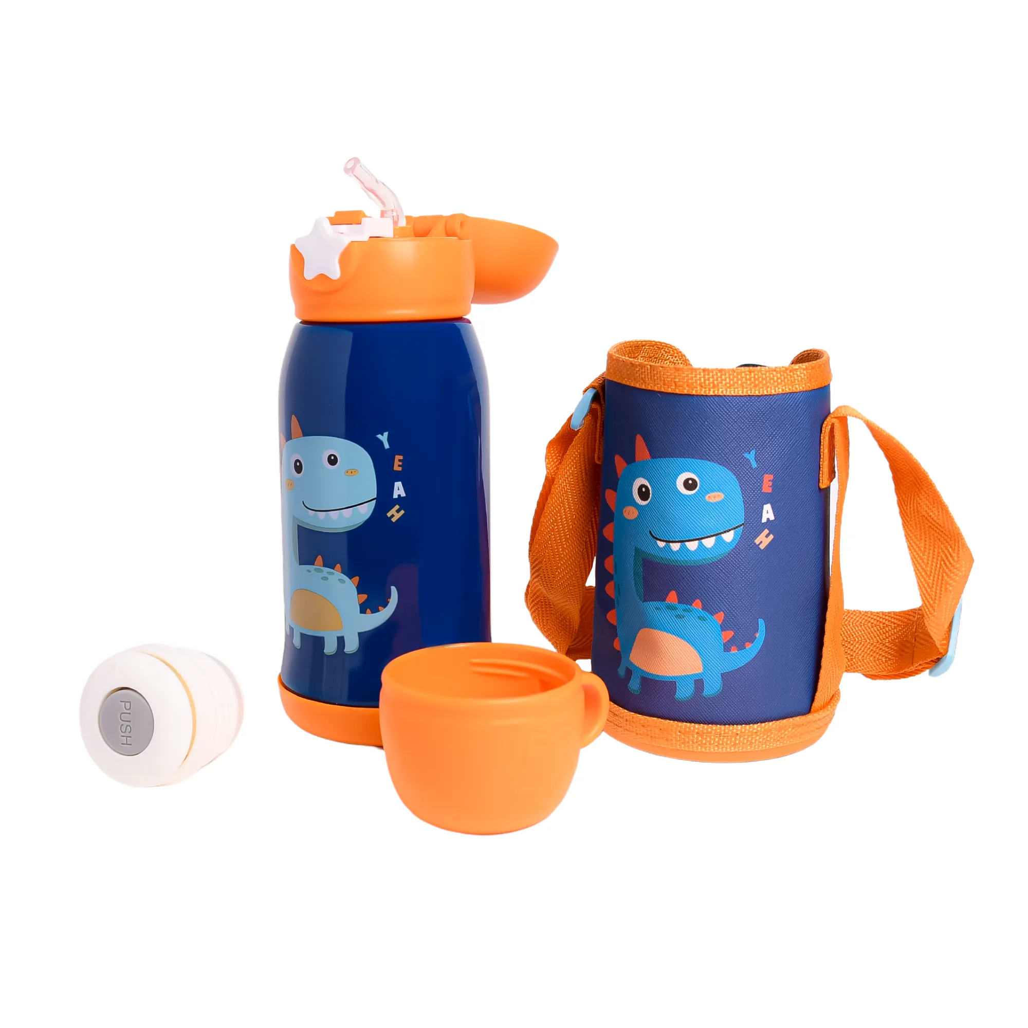 THE LITTLE LOOKERS Stainless Steel Insulated Sipper Bottle for Kids/Sipper School Bottle/Sipper Bottle with Straw/Travelling Water Bottle for Kids with Pop up Straw (550ml)