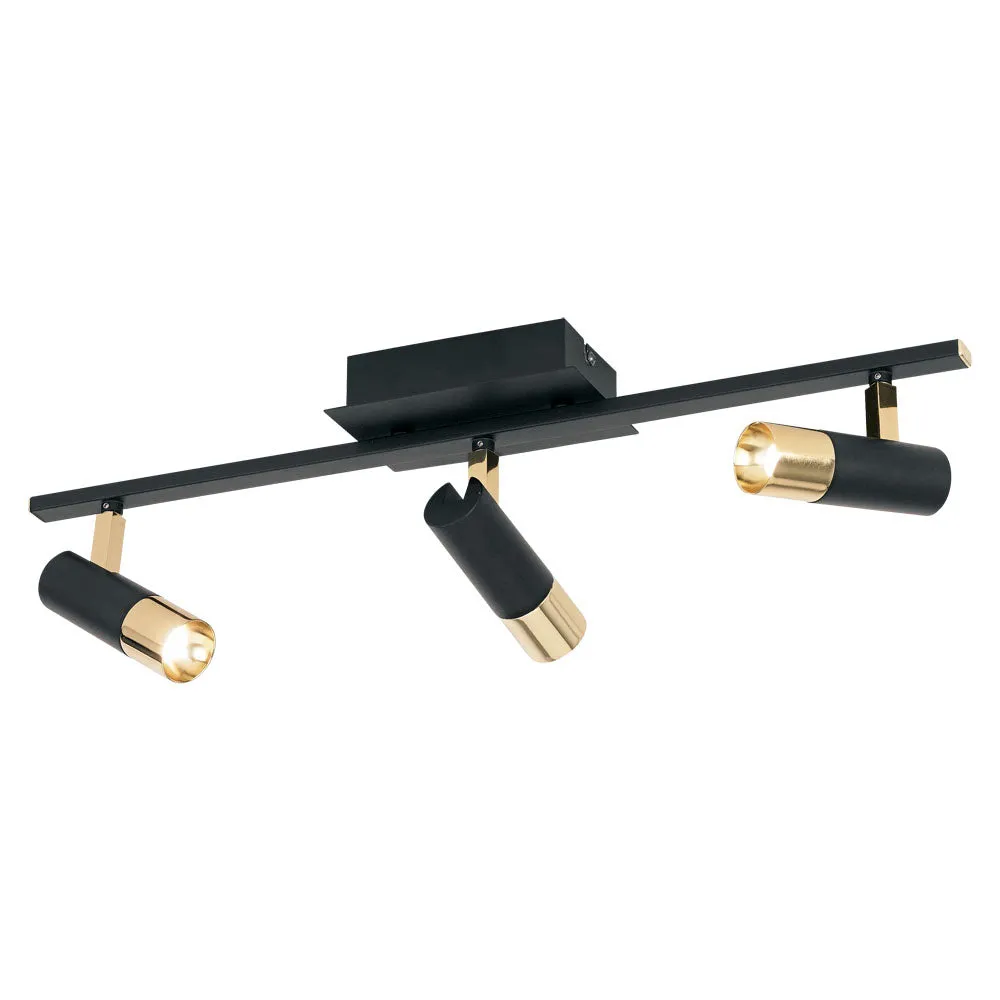 Tomares LED Track Light in Black & Gold