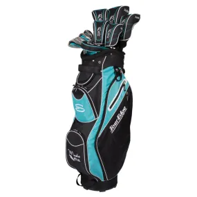 Tour Edge Moda Silk Womens Golf Set-Black-LT Blue-RH-Tall