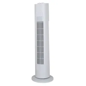 Tower Fan Portable White Cooler Oscillating 3 Speed Timer Freestanding 752mm