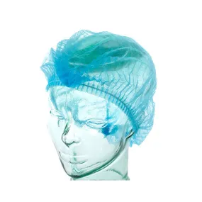 Ultra Health Disposable Crimped Medi Cap Hair Net Blue