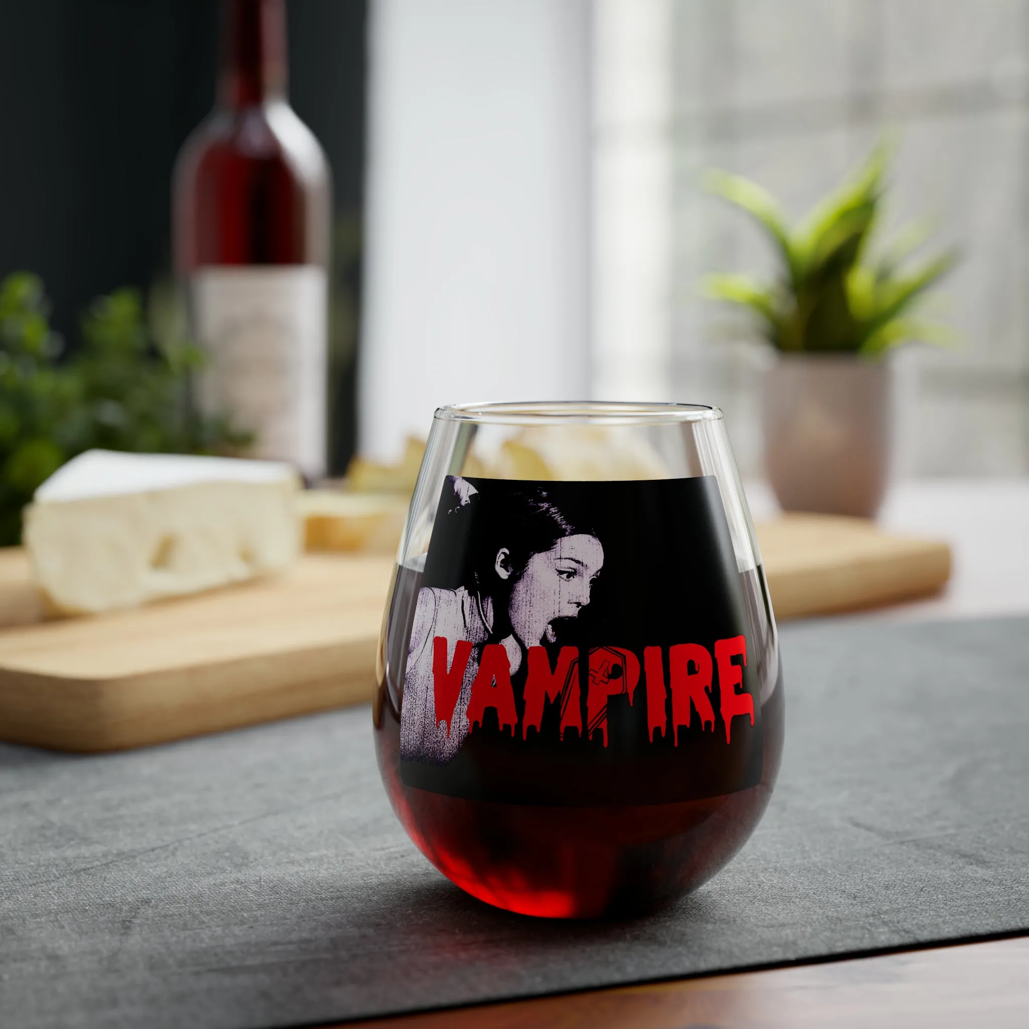 Vampire theme Olivia Rodrigo Stemless Wine Glass, 11.75oz cup