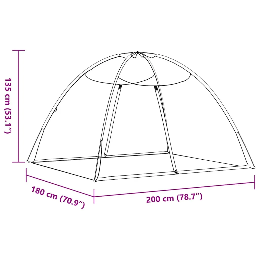 vidaXL Mosquito Net Mongolia with Doors 220 Mesh White 200x180x135 cm