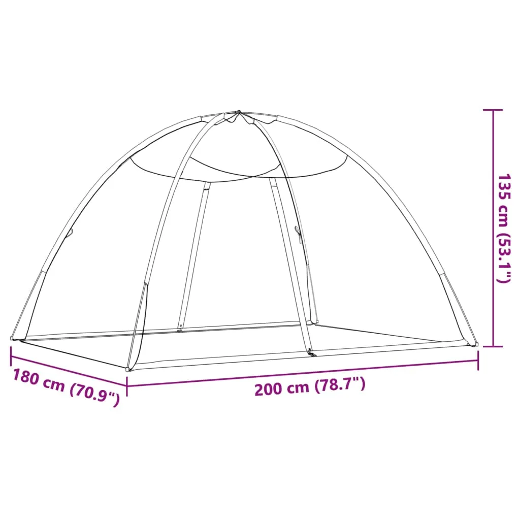 vidaXL Mosquito Net Mongolia with Doors 220 Mesh White 200x180x135 cm