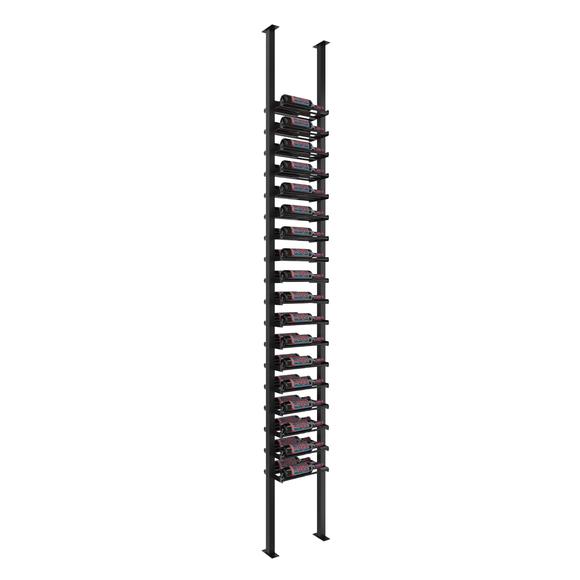 VintageView Evolution Low Profile Post Kit 10 1C (ultra slim floor-to-ceiling wine rack system)