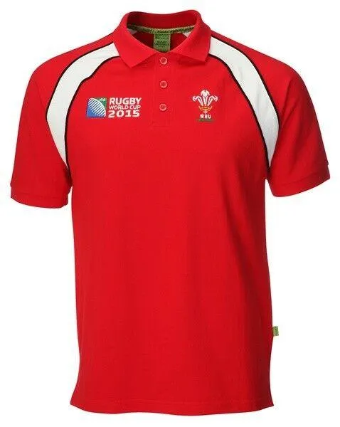 Wales 2015 Rugby World Cup Contrast Adults Polo