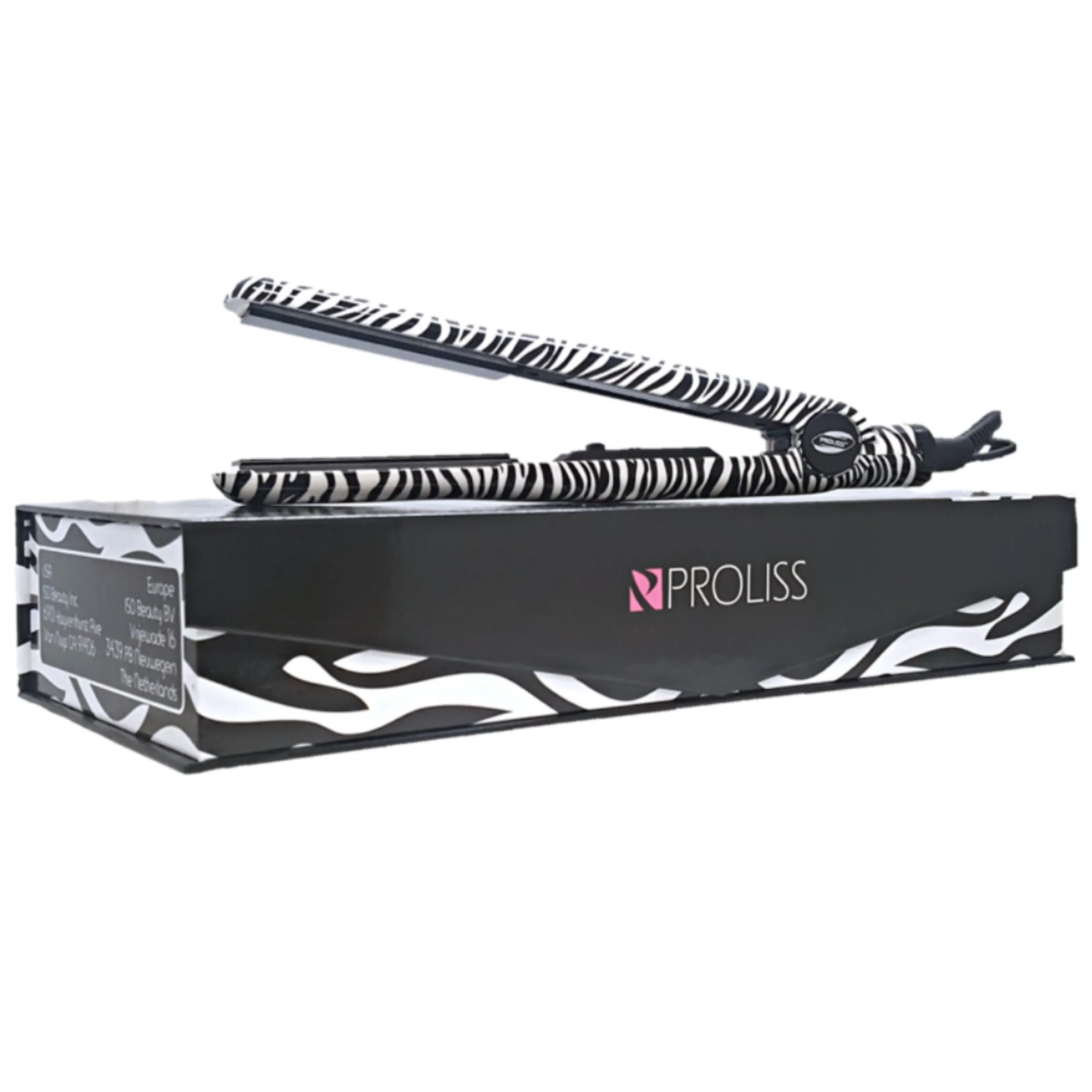 White Zebra 1" JET | Flat Iron