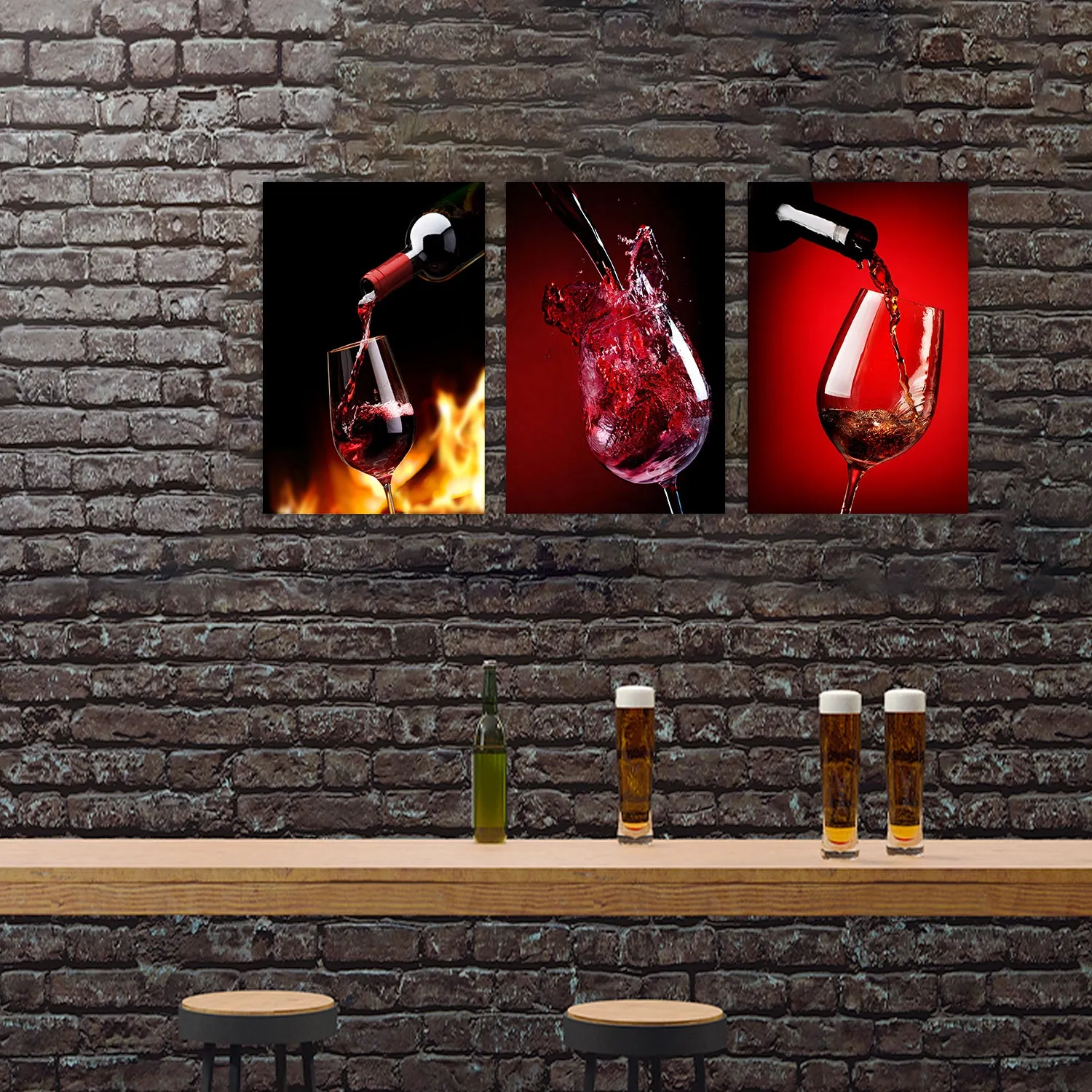 Wine Cups Glass Wall Art 24"x36"