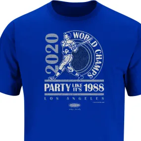 World Champs Party Like It's 1988 Shirt | Los Angeles Pro Baseball Apparel | Shop Unlicensed Los Angeles Gear