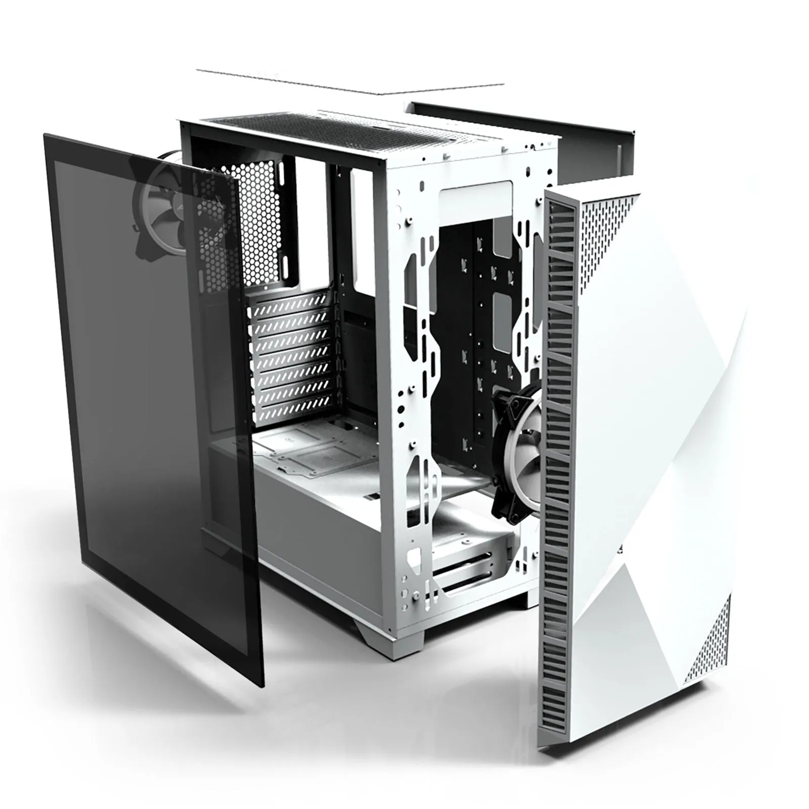 Zalman Z3 Iceberg ATX Mid-Tower Gaming PC Case w/ 2 x ARGB Fans - White