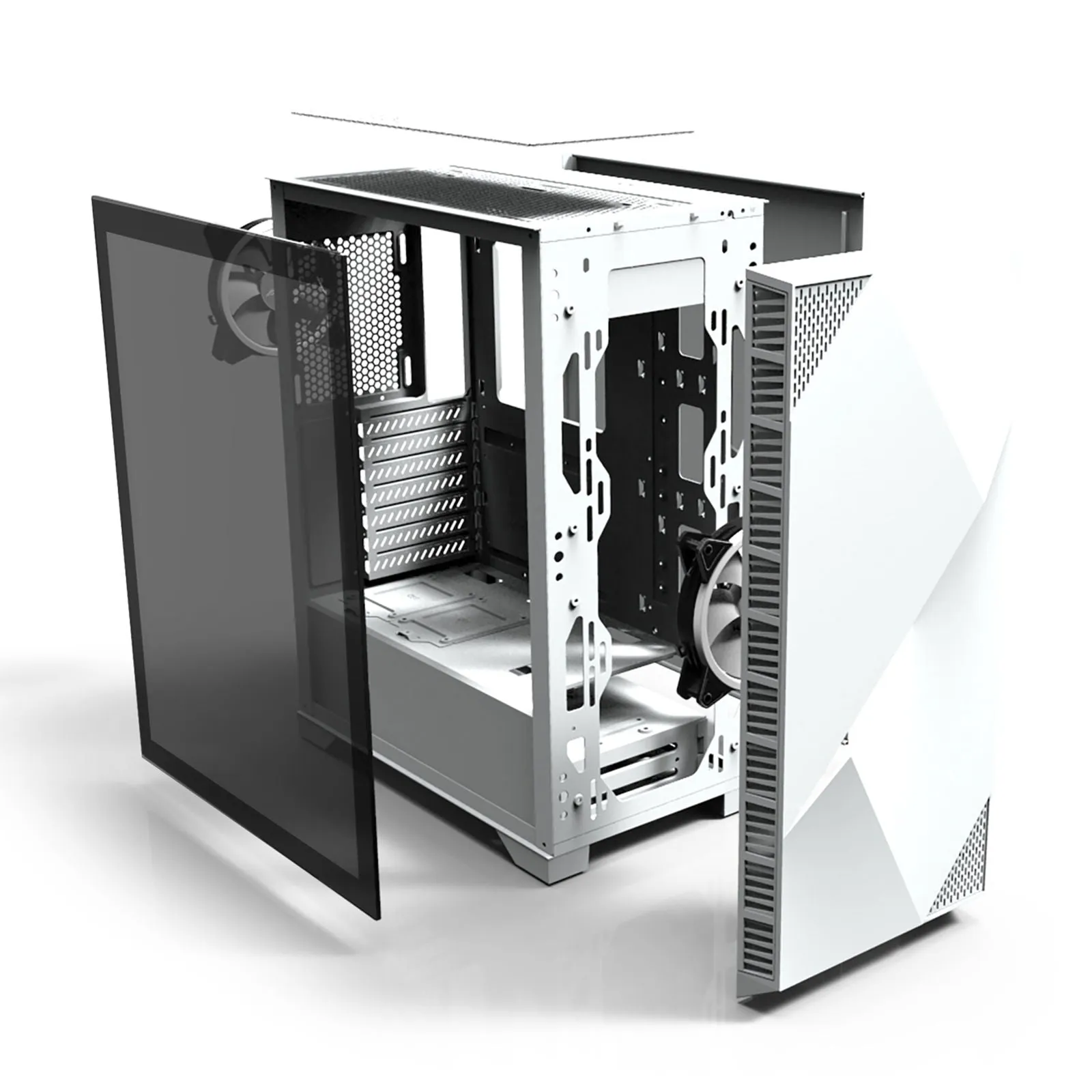 Zalman Z3 Iceberg ATX Mid-Tower Gaming PC Case w/ 2 x ARGB Fans - White