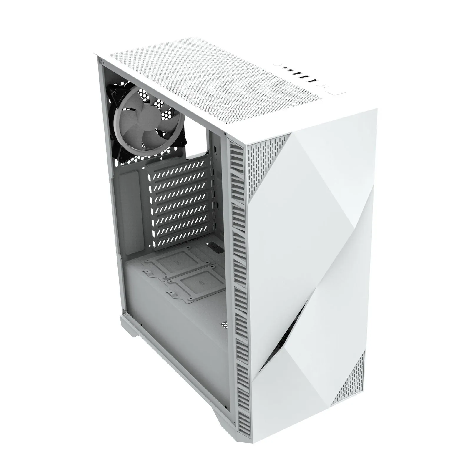 Zalman Z3 Iceberg ATX Mid-Tower Gaming PC Case w/ 2 x ARGB Fans - White